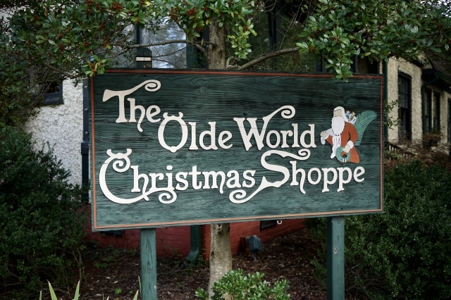 The Olde World Christmas Shoppe sign